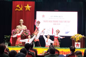 Chương trình biểu diễn văn nghệ trong khuôn khổ Lễ trao giải Cuộc thi viết “Nước Nga trong trái tim tôi”, năm 2020. Ảnh: Nguyễn Hoàng