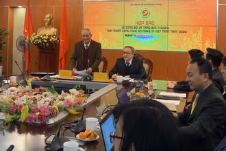 Họp báo về Lễ công bố và trao Giải thưởng “Sản phẩm công nghệ số Make in Viet Nam” năm 2020. 