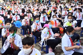 Học sinh THCS. Ảnh: DUY LINH