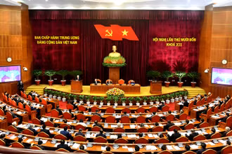 Toàn cảnh khai mạc Hội nghị lần thứ 14 Ban Chấp hành T.Ư Đảng khóa XII.