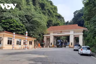 Cửa khẩu phụ Cốc Nam, Việt Nam (tương ứng với cửa khẩu Lũng Vài, Trung Quốc). (Nguồn: VOV)