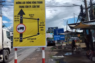 Hướng dẫn phân luồng quá cảnh của Sở Giao thông vận tải TP Cần Thơ “cấm” xe chở hàng đi qua Quốc lộ 91, 91B.