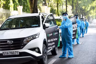 Những chuyến xe GoCar lăn bánh sáng 19/8 tại TP Hồ Chí Minh.