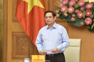 Thủ tướng Phạm Minh Chính phát biểu tại Hội nghị. (Ảnh: TRẦN HẢI)