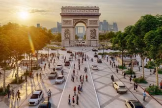 Phác thảo về thiết kế mới đại lộ Champs-Elysees, Pháp. (Ảnh: CNN)