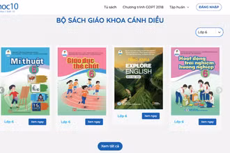 Các sách giáo khoa Cánh Diều được mở trên bản điện tử phục vụ học sinh, giáo viên, phụ huynh 
