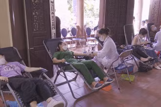 Các tình nguyện viên tham gia hiến máu