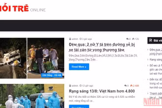 Giao diện website giả mạo báo Tuổi trẻ Online.
