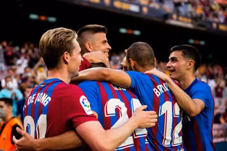 Barca có khởi đầu hoàn hảo cho mùa bóng mới khi không còn Messi trong đội hình. (Ảnh: FC Barcelona)