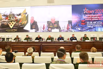 Quang cảnh buổi thông tin báo chí về Army Games 2021 và Army 2021. Ảnh: TRỊNH DŨNG