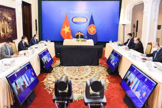 Hội nghị Bộ trưởng Ngoại giao ASEAN - Canada diễn ra theo hình thức trực tuyến. (Ảnh do báo Thế giới và Việt Nam cung cấp)