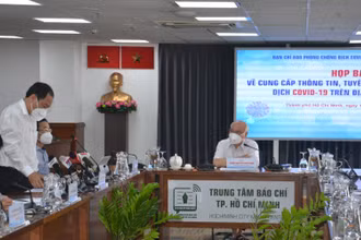 Họp báo về phòng, chống dịch Covid-19 trên địa bàn TP Hồ Chí Minh, sáng 10/8.