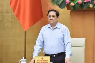 Thủ tướng Phạm Minh Chính chủ trì phiên họp. (Ảnh: TRẦN HẢI)