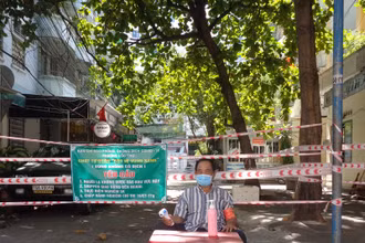 Chốt bảo vệ “vùng xanh” ở phường Lộc Thọ, thành phố Nha Trang.