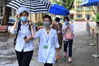 Tại Kỳ thi tôt snghieepj trung học phổ thông năm 2021. Ảnh: THUỶ NGUYÊN