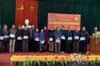 Ngày 12/1/2020, trước thềm Tết Nguyên đán Canh Tý, Báo Nhân Dân điện tử đã phối hợp cùng Hội nạn nhân chất độc da cam (NNCĐDC) huyện Bình Lục tổ chức gặp mặt và trao tặng gần 300 suất quà “Tết ấm” cho các nạn nhân bị nhiễm chất độc da cam trong huyện.