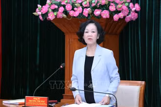 Đồng chí Trương Thị Mai, Ủy viên Bộ Chính trị, Bí thư Trung ương Đảng, Trưởng Ban Tổ chức Trung ương. Ảnh: TTXVN.