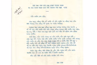 Thư Bác Tôn gửi các cháu thiếu niên và nhi đồng nhân dịp Tết Trung thu năm 1975