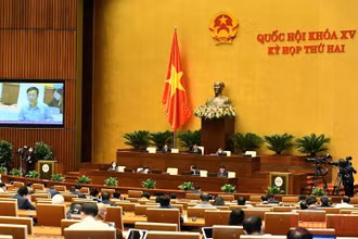 Phiên họp ngày 27/10, Kỳ họp thứ hai, Quốc hội khóa XV. (Ảnh: LINH NGUYÊN)