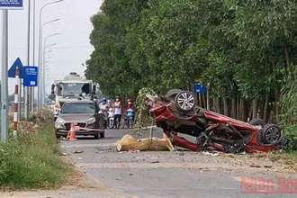 Hiện trường vụ tai nạn.