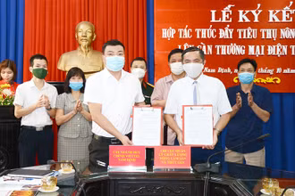 Ký kết đưa nông sản Nam Định lên sàn điện tử voso.vn.