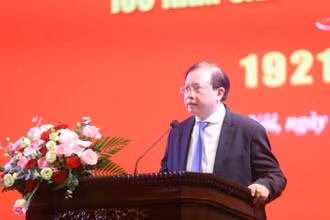 Thứ trưởng Văn hóa, Thể thao và Du lịch Tạ Quang Đông phát biểu tại Lễ kỷ niệm.