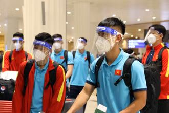 Đội tuyển U22 Việt Nam đã có mặt tại UAE vào sáng 8/10. (Ảnh: VFF)