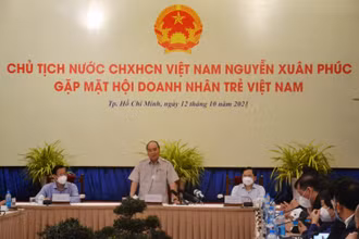 Chủ tịch nước phát biểu tại buổi gặp mặt Hội Doanh nhân trẻ Việt nam.
