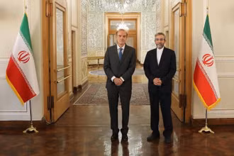Ông Ali Bagheri Kani (phải) và ông Enrique Mora. (Ảnh: Tehran Times)