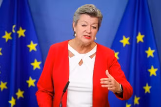 Ủy viên Nội vụ EU, bà Ylva Johansson. (Ảnh: Pool/Reuters)