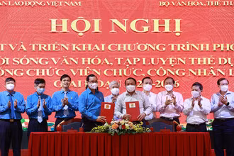 Bộ Văn hóa, Thể thao và Du lịch và Tổng Liên đoàn Lao động Việt Nam ký kết Chương trình phối hợp.