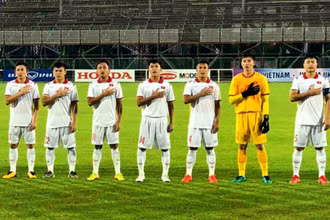 Đội tuyển U23 Việt Nam trong trận giao hữu thắng 3-0 U23 Kyrgyzstan. (Ảnh: VFF)