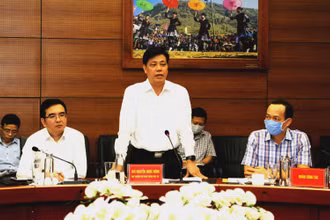  Thứ trưởng GTVT Nguyễn Ngọc Đông phát biểu tại buổi làm việc.