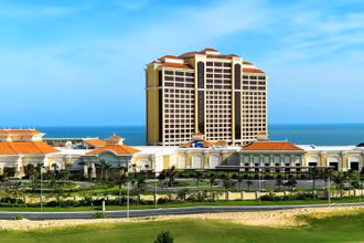 Khu du lịch The Grand Hồ Tràm Resort & Casino, một trong 4 cơ sở du lịch được tỉnh Bà Rịa- Vũng Tàu chọn thí điểm đón khách du lịch sau dịch Covid-19.