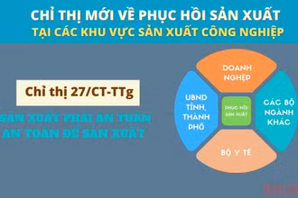 [Infographic] Chỉ thị 27/CT-TTg về phục hồi sản xuất tại các khu vực sản xuất công nghiệp