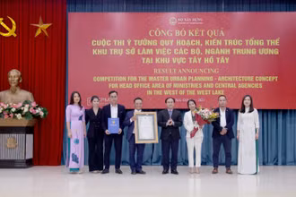 Liên danh Nikken Sekkei Ltd và Công ty Cổ phần Tư vấn đầu tư và Thiết kế Xây dựng Việt Nam (CDC) với phương án đạt giải hạng A.