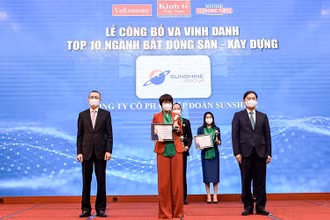 Sunshine Group được vinh danh trong nhóm 10 Thương hiệu mạnh Việt Nam ngành Bất động sản - Xây dựng
