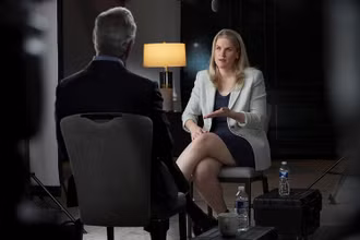 Bà Frances Haugen trả lời phỏng vấn CBS News. (Ảnh: CBS News)