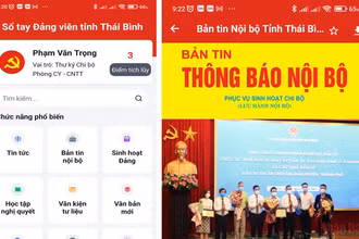 Ứng dụng "Sổ tay đảng viên điện tử".