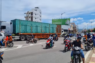 Hiện trường vụ tai nạn.