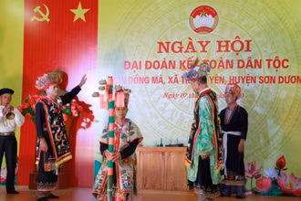 Ngày hội Đại Đoàn kết toàn dân tộc năm 2020 tại thôn Đồng Mà, xã Trung Yên, Huyện Sơn Dương, tỉnh Tuyên Quang. (Ảnh: Diệp Vinh)