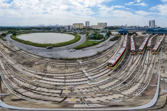 Toàn cảnh khu depot tại Nhổn.