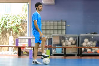 Thầy trò HLV Phạm Minh Giang hướng tới trận play-off lượt đi với ĐT Lebanon vào ngày 23-5 và trận lượt về ngày 25-3. (Ảnh: VFF)