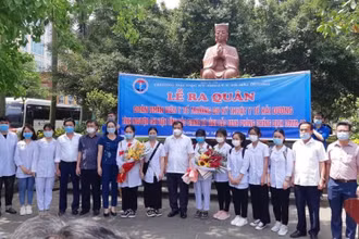 Sinh viên Đại học Kỹ thuật Y tế Hải Dương lên đường hỗ trợ phòng, chống dịch Covid-19.