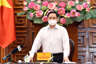 Thủ tướng Phạm Minh Chính chủ trì cuộc họp. (Ảnh: Trần Hải)