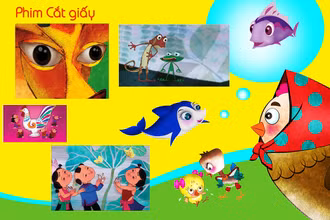 Một số hình ảnh phim cắt giấy của Hãng phim Hoạt hình Việt Nam.