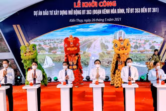 Quang cảnh lễ khởi công dự án.