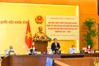Chủ tịch Quốc hội Vương Đình Huệ phát biểu khai mạc hội nghị. (Ảnh: DUY LINH)