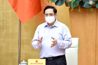 Thủ tướng Phạm Minh Chính chủ trì hội nghị. (Ảnh: TRẦN HẢI)