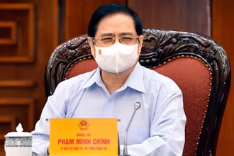 Thủ tướng Phạm Minh Chính chủ trì hội nghị. Ảnh: Nhật Bắc